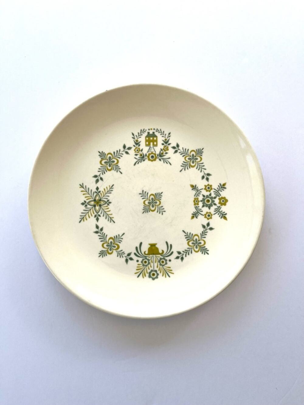Vintage Steubenville Pottery Floral Ceramic Dinner Plate Provincetown Pattern - Picture 1 of 6